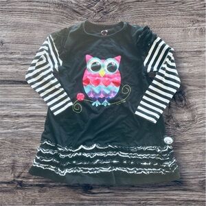 SERVANE BARRAU EUC GIRLS BOUTIQUE DRESS BLACK PINK WINTER CASUAL WHITE SZ 6 7